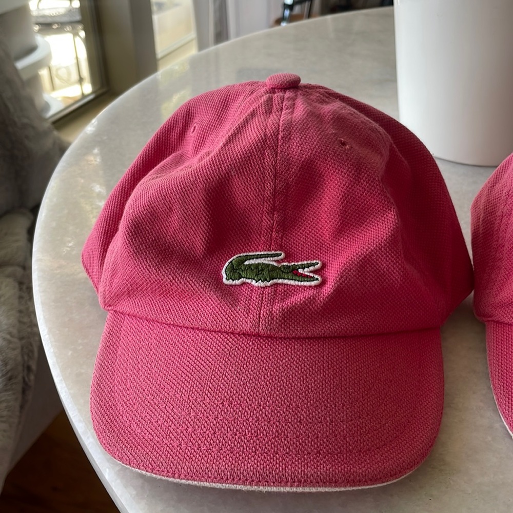 Girls pink Lacoste cap